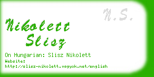 nikolett slisz business card